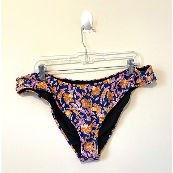 J. Crew Floral Swim Bikini Bottom Navy Pink Orange Size XXL NEW - Picture 3 of 9
